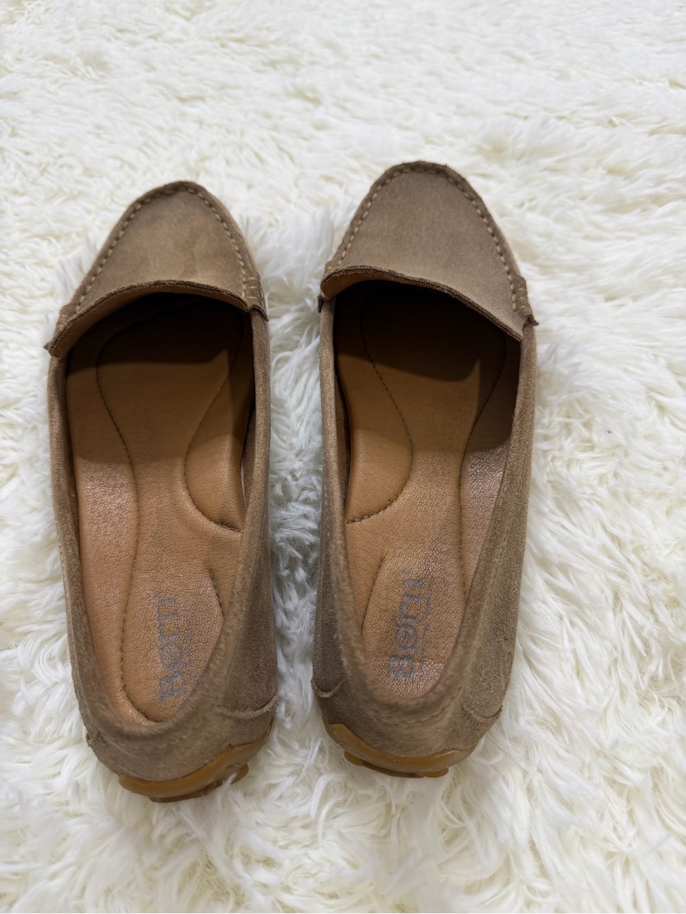 Born Suede Moccasin Loafers – Taupe Slip‑On Comfort Shoes size 8.5 M - Picture 3 of 5